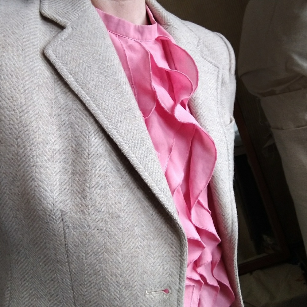 H&M Sleeveless Ruffle Blouse 6 Pink - Picture 2 of 6